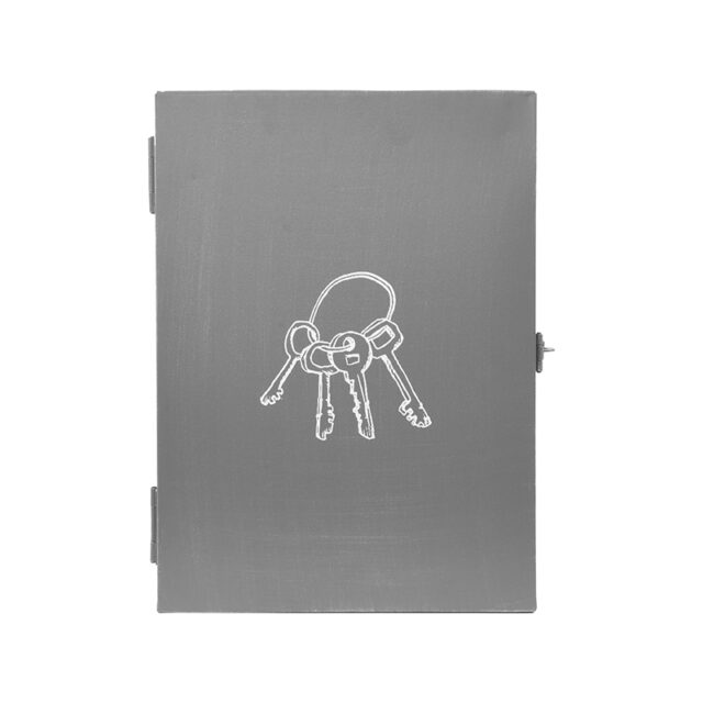 Wanddecoratie Sleutelkastje 8211 Antiek Grijs 8211 Metaal