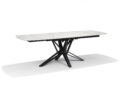 Eetkamertafel VEGAS Deckstone Wit Marmer 160-240X90 Uitschuifbaar