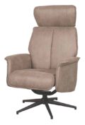 Relaxfauteuil Verdal - Stof Microsuede taupe