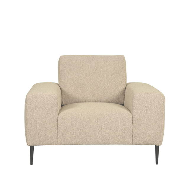 1 Zitsbank Ferraro 8211 Stof Zand 8211 112x88x85 Cm