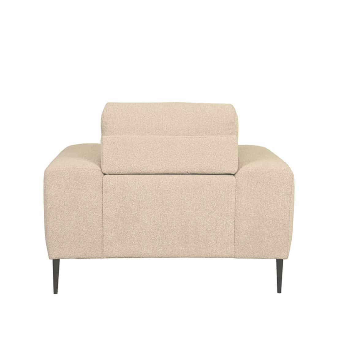 1 Zitsbank Ferraro 8211 Stof Zand 8211 112x88x85 Cm