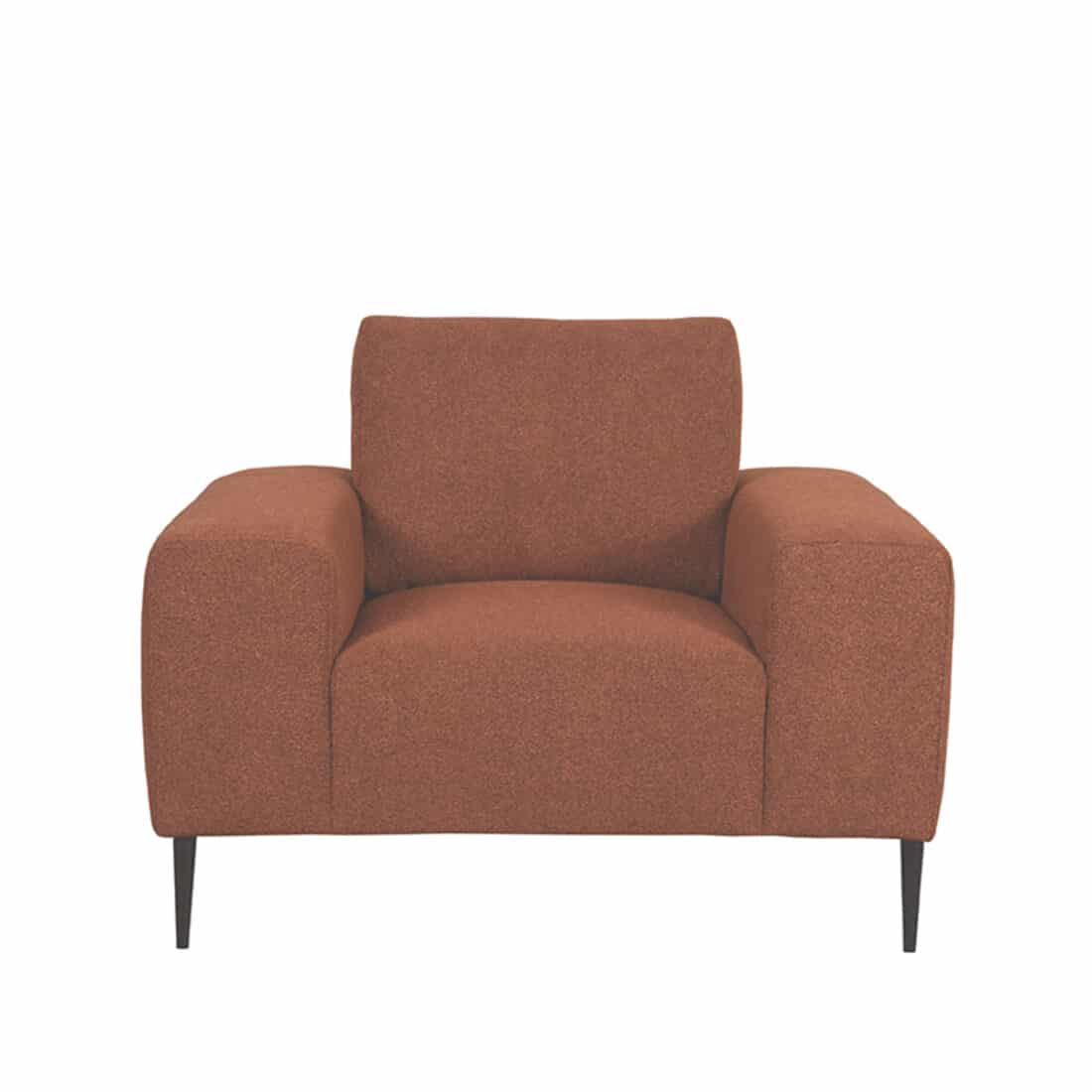1 Zitsbank Ferraro 8211 Stof Rust 8211 112x88x85 Cm