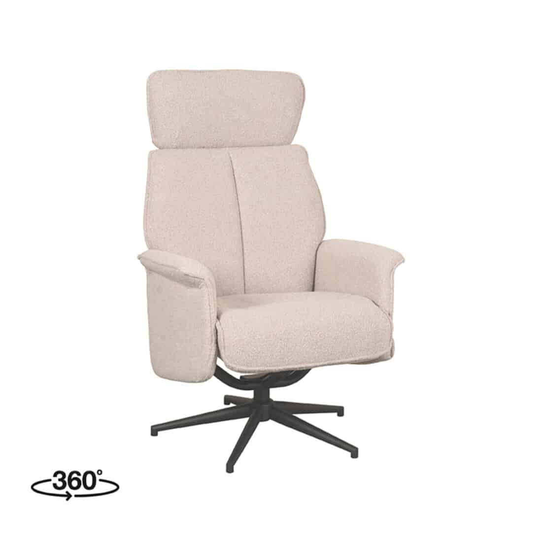 Relaxfauteuil Verdal 8211 Stof Naturel Boucle 8211 Verstelbaar Relaxfauteuil Verdal 8211 Stof Naturel Boucle 8211 Verstelbaar
