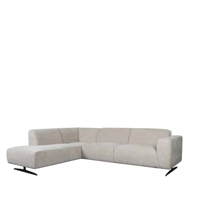Hoekbank Rodano Links 8211 Stof Naturel Cloudy 8211 Metaal 8211 278 215 94 210 215 75 Cm