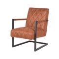 Fauteuil Denmark - Stof microvezel cognac