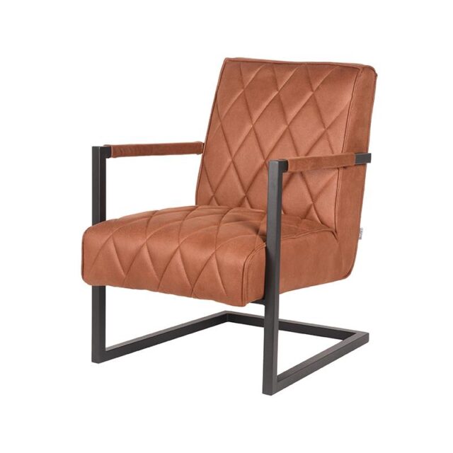 Fauteuil Denmark 8211 Cognac 8211 62x80x86 Cm