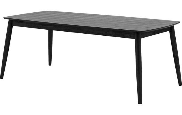 Eetkamertafel Flora 8211 210x100cm 8211 Deens Ovaal Zwart Eiken