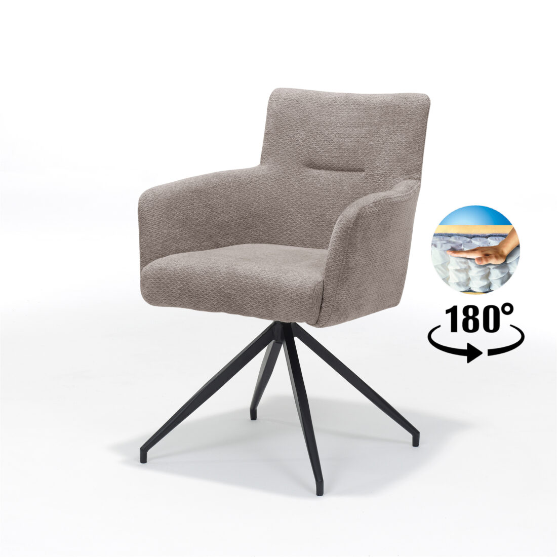 Armstoel Joey Stof Retro Bliss Taupe