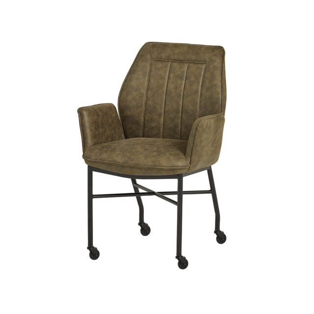 Eetkamerstoel Denver 8211 Wheel 8211 Micro 8211 Olive 4 Minimale Bestelling 2 Stuks