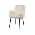 Eetkamerstoel Bobby - met arm - Perfect Harmony - Ivory 02 (minimale bestelling 2 stuks)