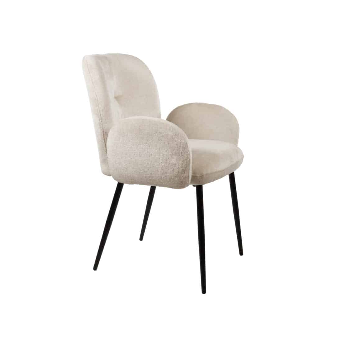 Eetkamerstoel Bobby 8211 Met Arm 8211 Perfect Harmony 8211 Ivory 02 Minimale Bestelling 2 Stuks