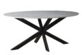 Eetkamertafel Marble Oval Spider White 180cm