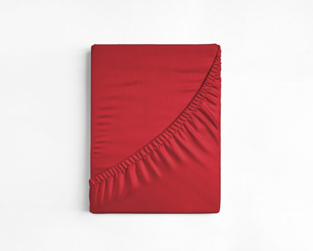 Katoenen Hoeslaken Rood 90 X 200