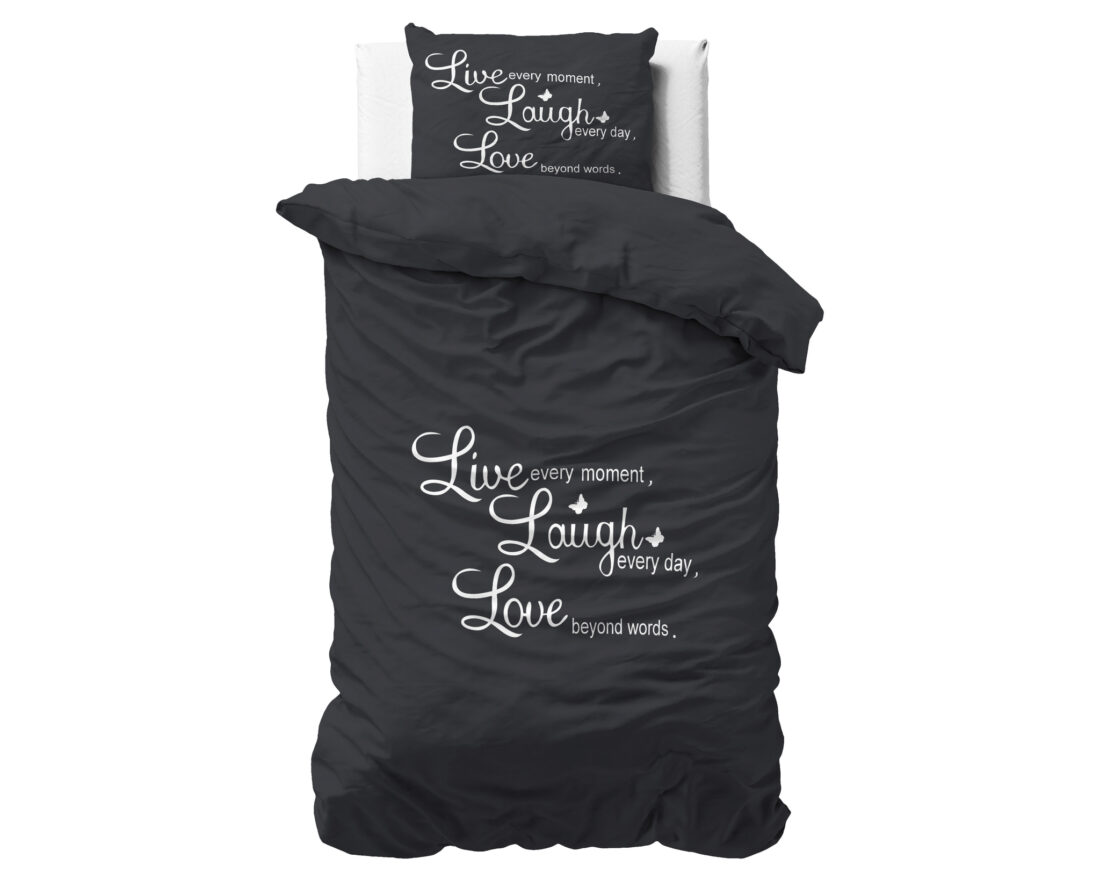 Leef Lach En Liefde Antraciet 140 X 220