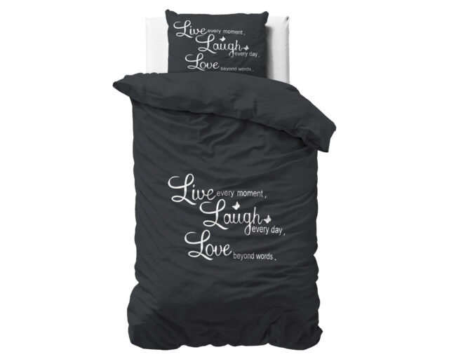 Leef Lach En Liefde Antraciet 140 X 220