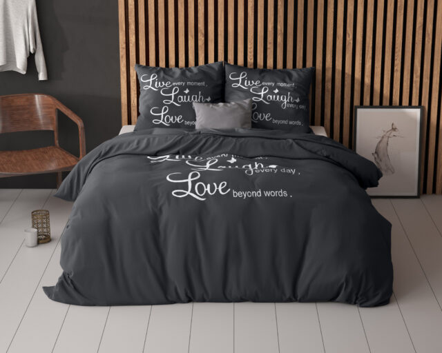 Leef Lach En Liefde Antraciet 140 X 220