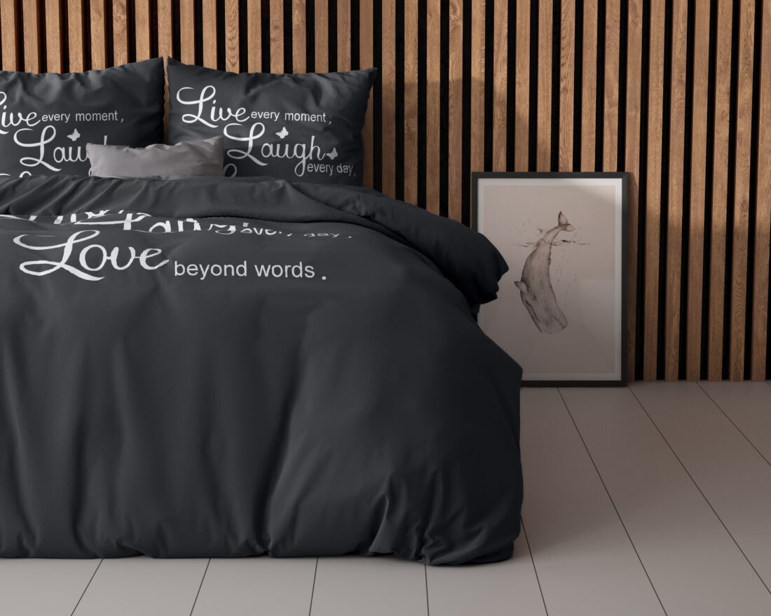 Leef Lach En Liefde Antraciet 140 X 220