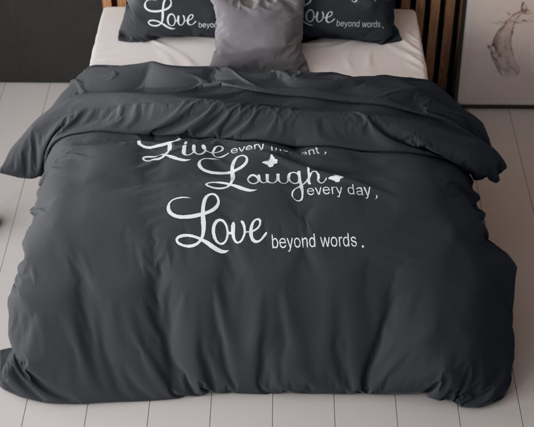 Leef Lach En Liefde Antraciet 140 X 220