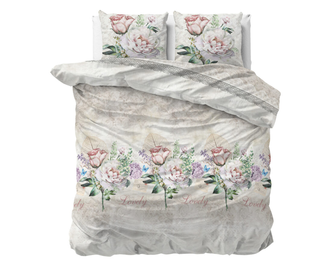 Mooie Bloem Beige 200 X 220