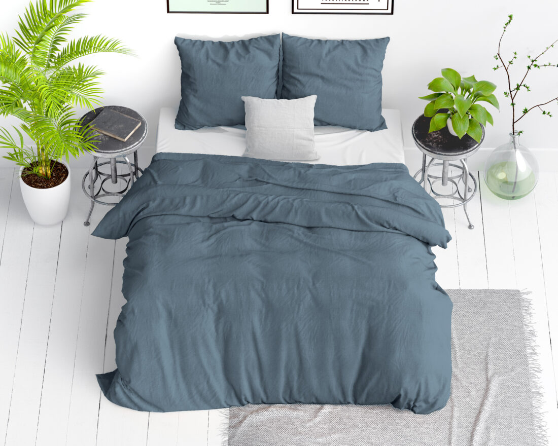Stone Washed Blauw 140 X 220