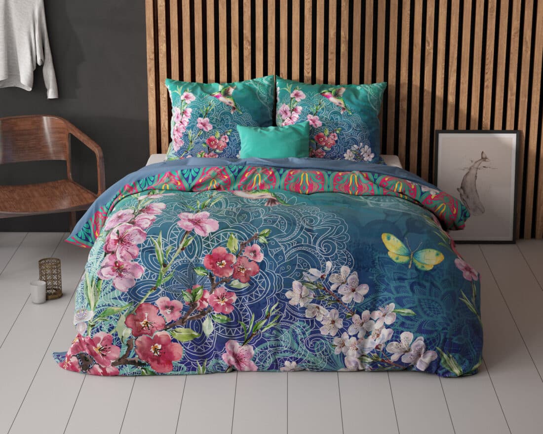 Dekbedovertrek Brenda 8211 Blauw 8211 135 215 200 Cm