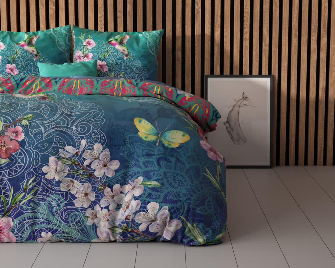 Dekbedovertrek Brenda 8211 Blauw 8211 135 215 200 Cm