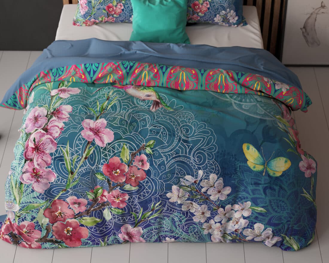 Dekbedovertrek Brenda 8211 Blauw 8211 135 215 200 Cm
