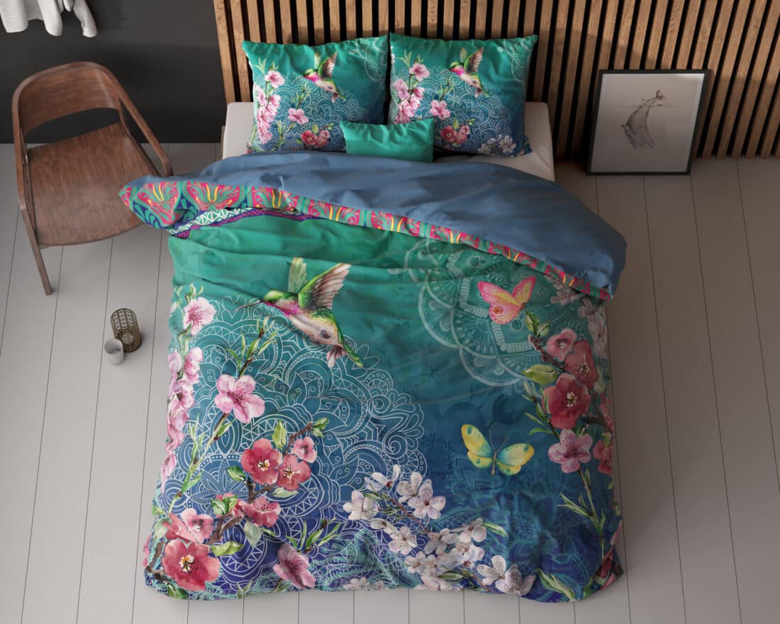 Dekbedovertrek Brenda 8211 Blauw 8211 135 215 200 Cm