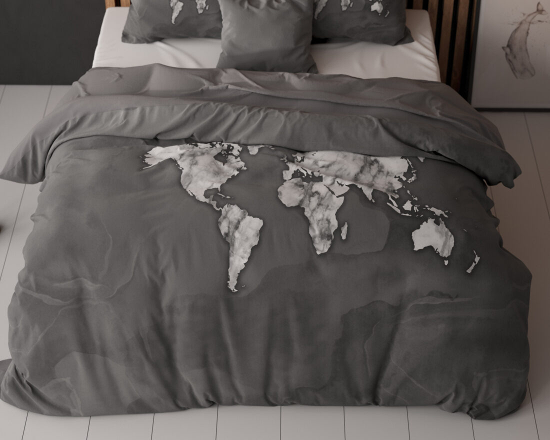 Marmeren Wereld Antraciet 140 X 200 220
