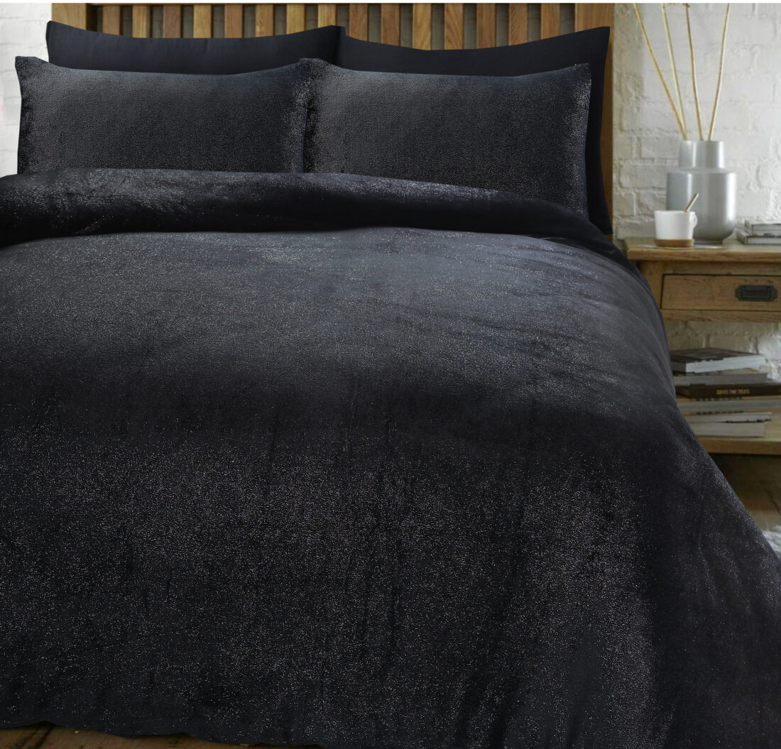 Glamour Flanel Deco Folie Zwart 200 X 200 220