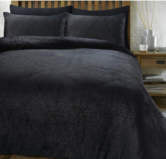 Glamour Flanel Deco Folie Zwart 200 X 200 220