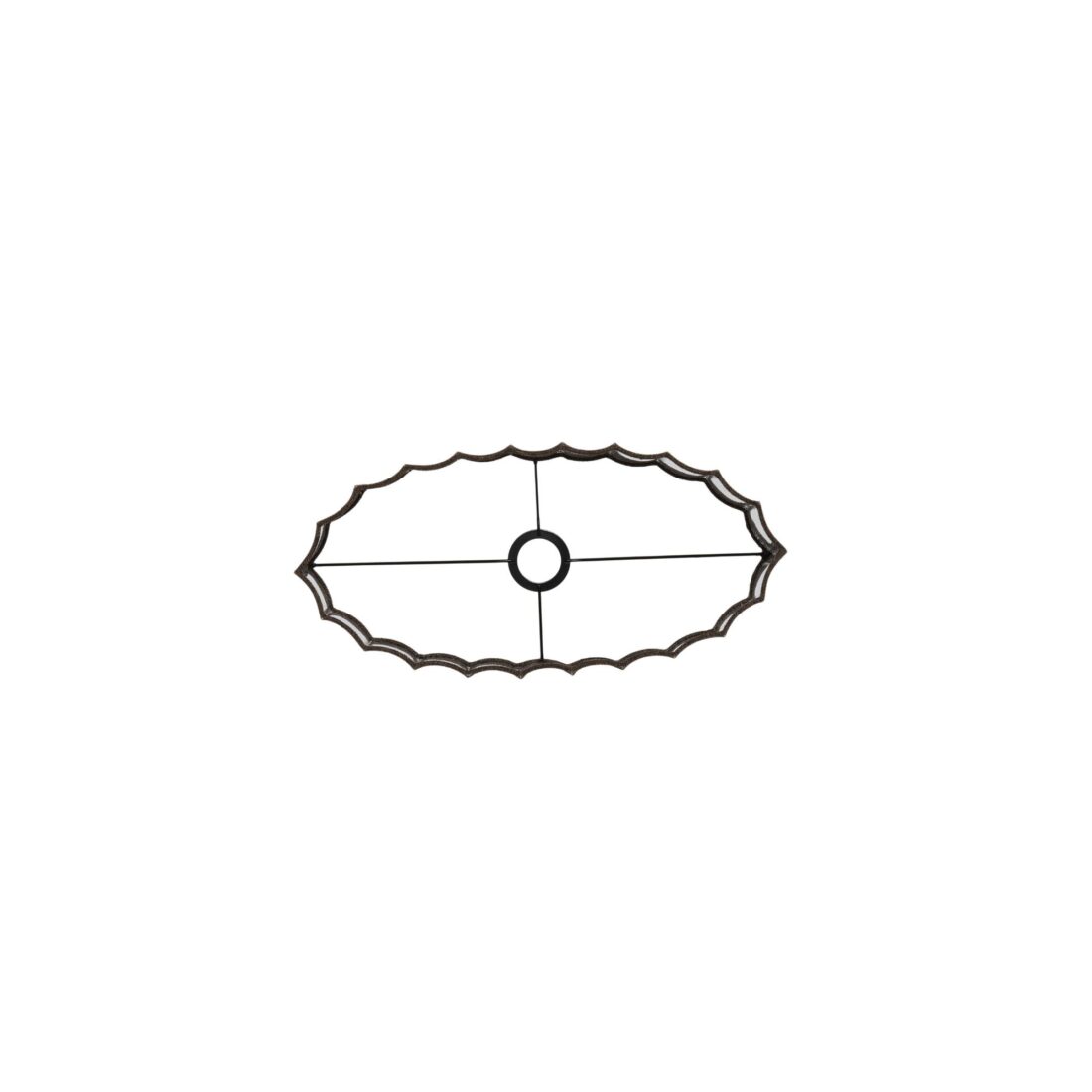 Lampenkap Ovaal Disli 8211 Donkerbruin 8211 45x21x22cm