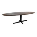 Eetkamertafel Scorpio - Mango bruin walnoot - Ovaal - Poot zwart - 160 cm