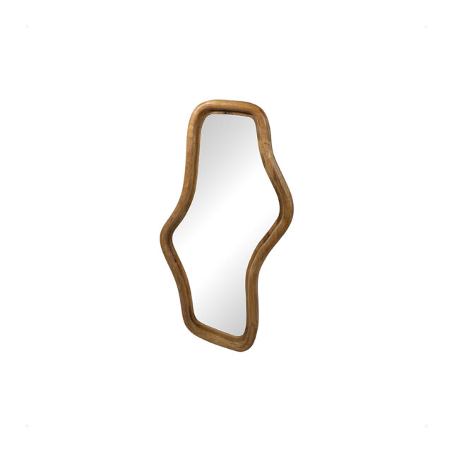 Spiegel Wavy 8211 Glad Natuurlijk Hout 8211 Golvend 80 Cm
