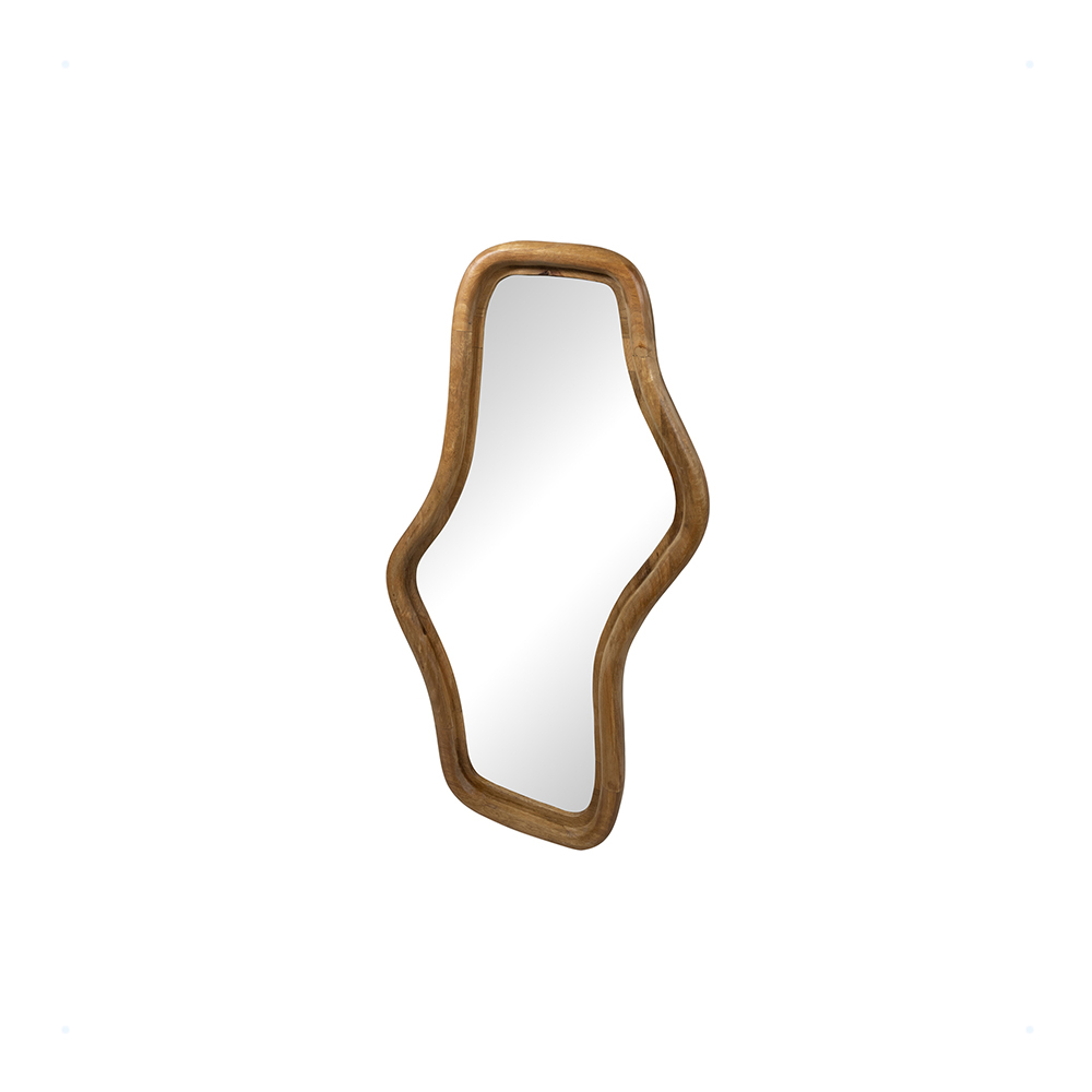 Spiegel Wavy 8211 Glad Natuurlijk Hout 8211 Golvend 80 Cm