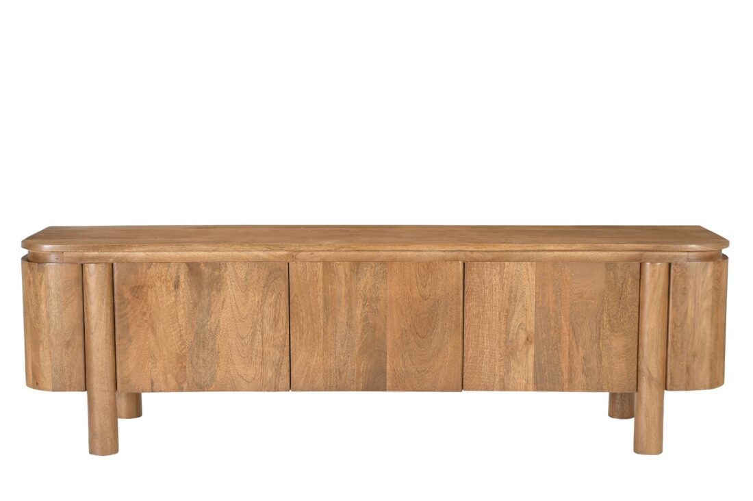 Tv Dressoir Salano 8211 Naturel Hardhout 8211 170 Cm