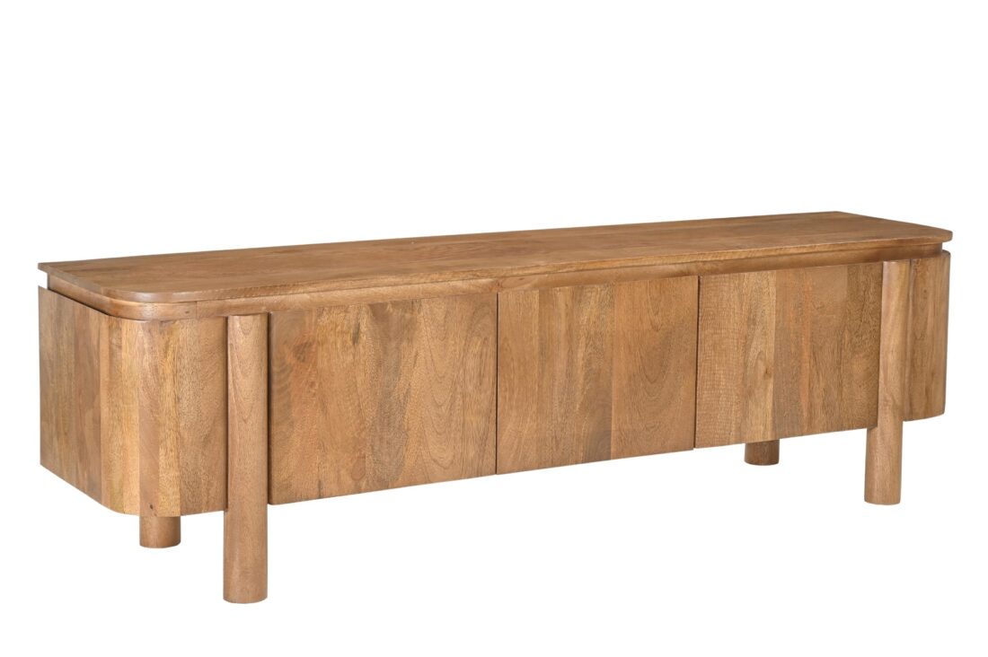 Tv Dressoir Salano 8211 Naturel Hardhout 8211 170 Cm