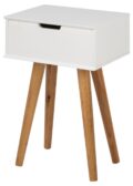 Nachtkastje Mitra - Wit MDF - Eiken