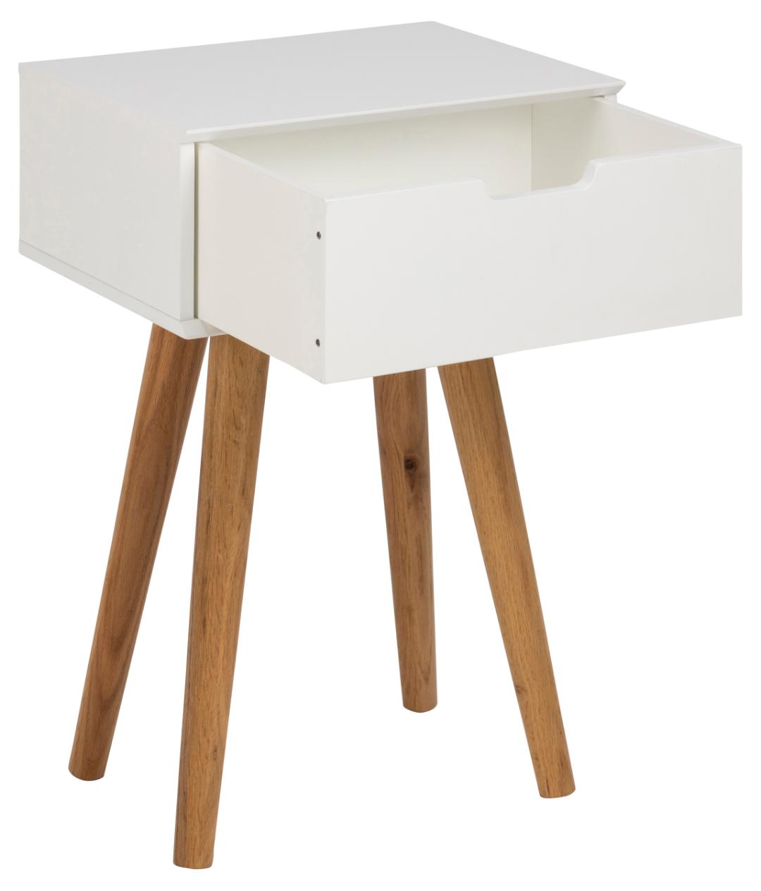 Nachtkastje Mitra 8211 Wit Mdf 8211 Eiken