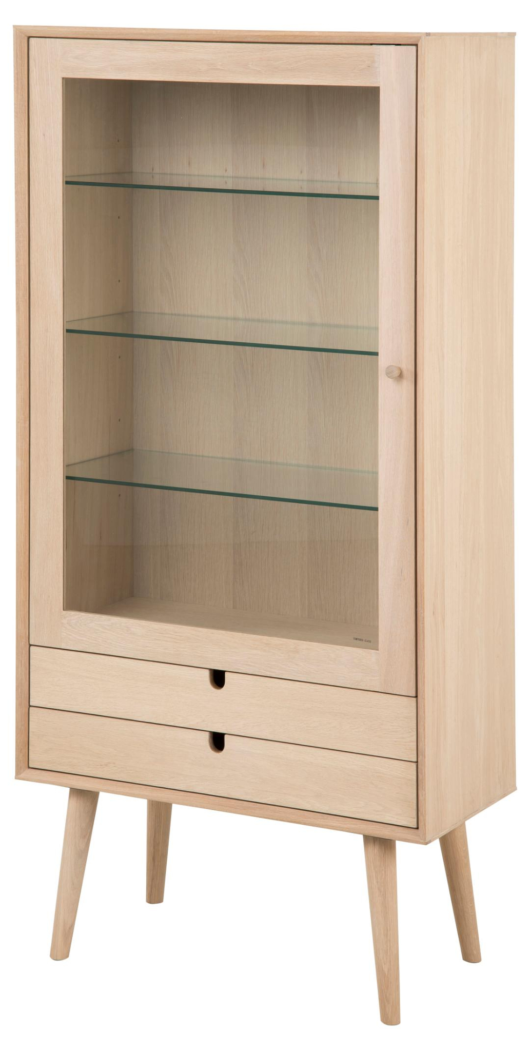 Vitrinekast Eeuw 8211 Wit Geolied Eiken Fineer 8211 Glas