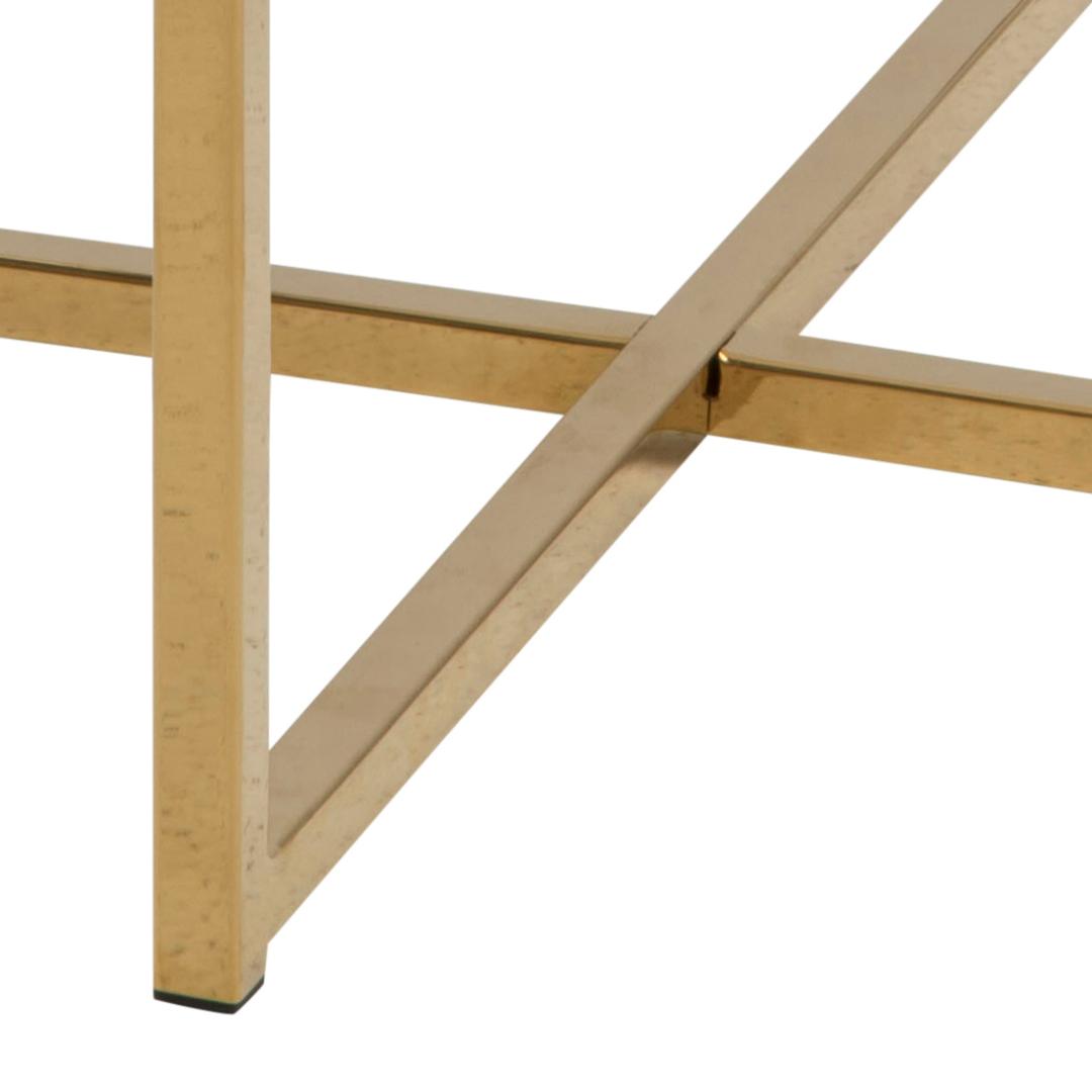 Bijzettafel Alisma 8211 Wit Marmer 8211 Goud Chroom