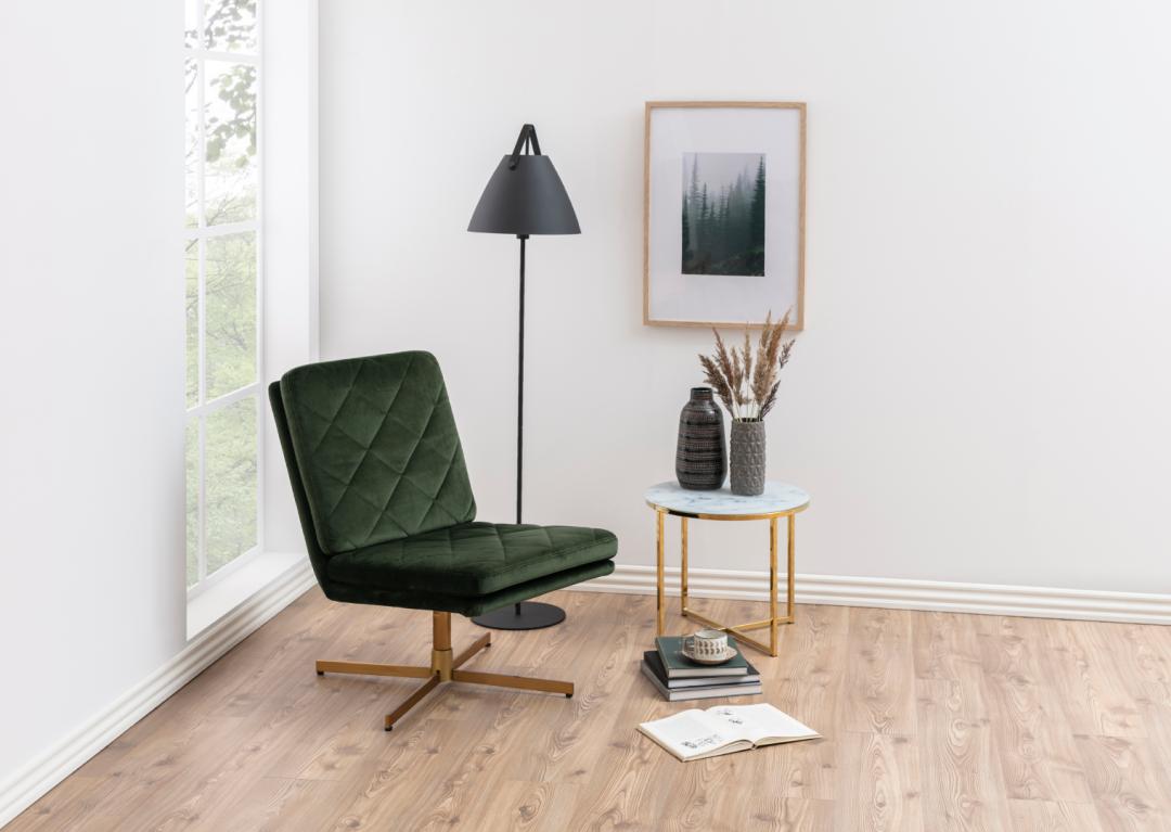 Bijzettafel Alisma 8211 Wit Marmer 8211 Goud Chroom