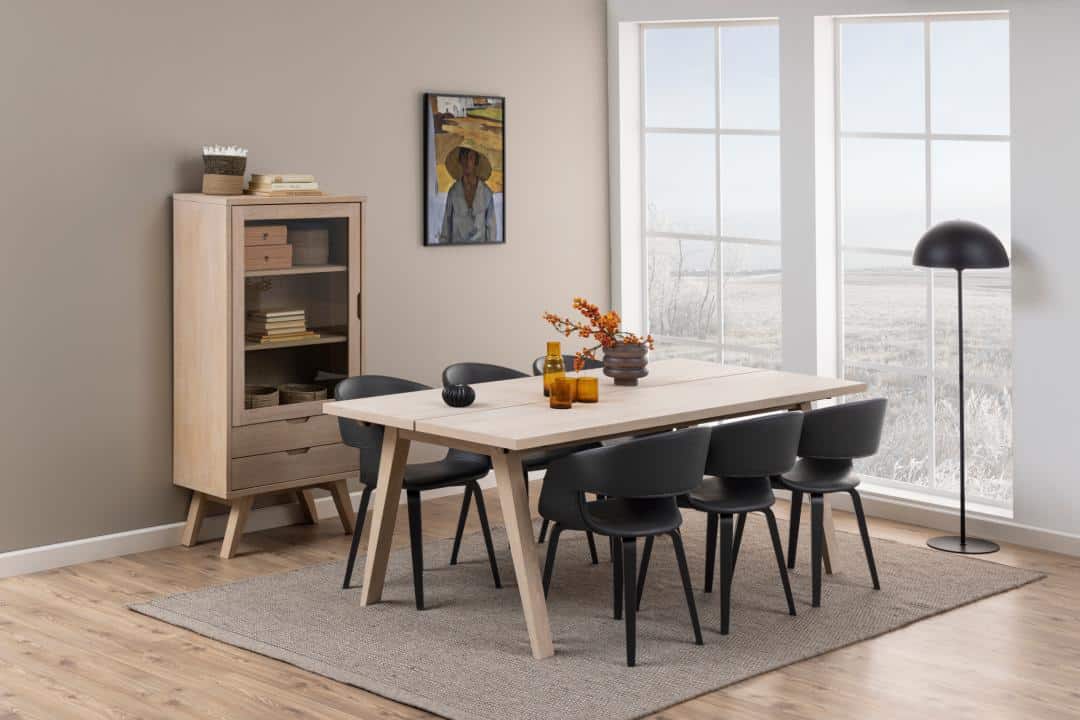 Vitrinekast A Lijn 8211 Wit Geolied Eiken Fineer Vitrinekast A Lijn 8211 Wit Geolied Eiken Fineer