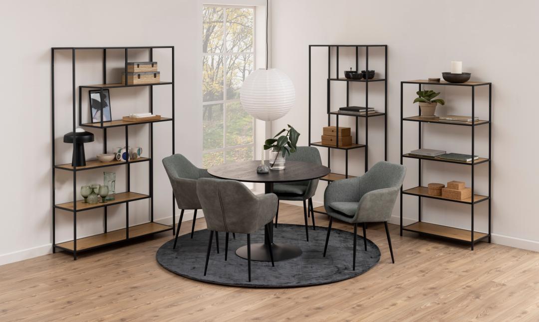 Boekenkast Seaford 8211 Wild Eiken Melamine 8211 Metaal
