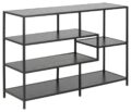 Boekenkast Seaford - Zwart essen melamine - Metaal
