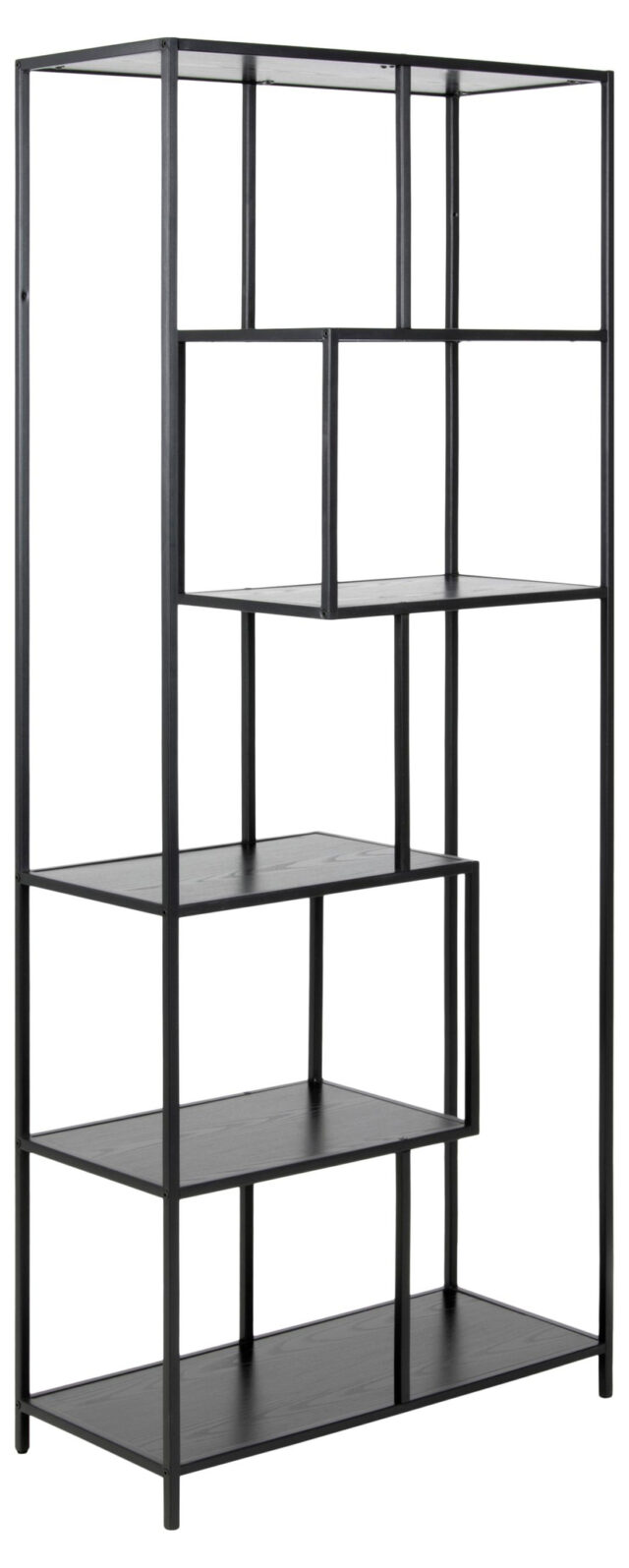 Boekenkast Seaford 8211 Zwart Eiken Melamine 8211 Metaal