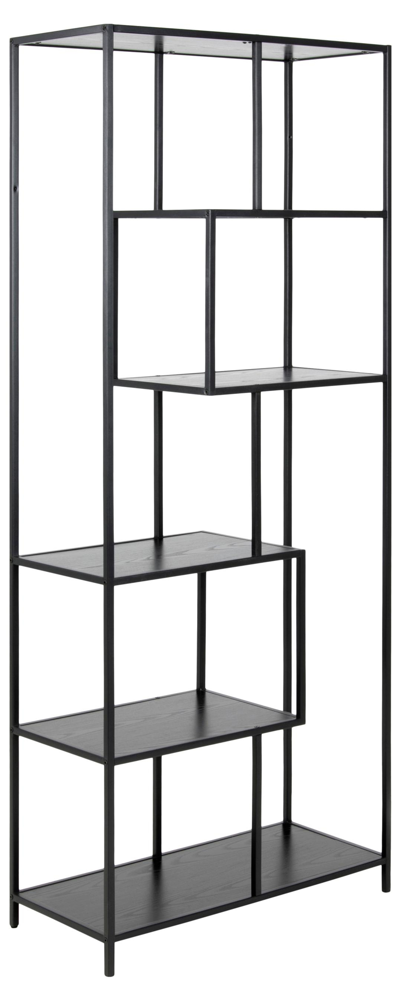 Boekenkast Seaford 8211 Zwart Eiken Melamine 8211 Metaal