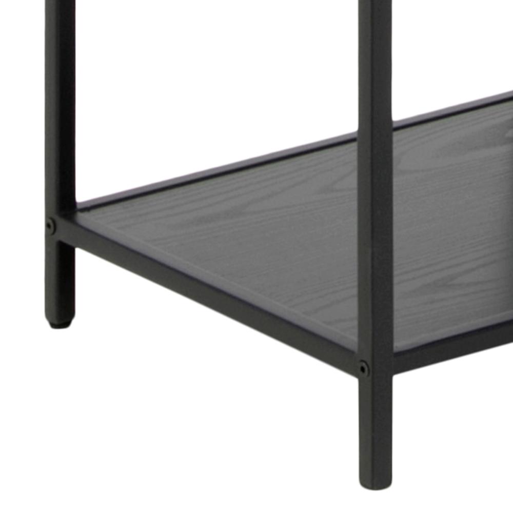 Boekenkast Seaford 8211 Zwart Eiken Melamine 8211 Metaal