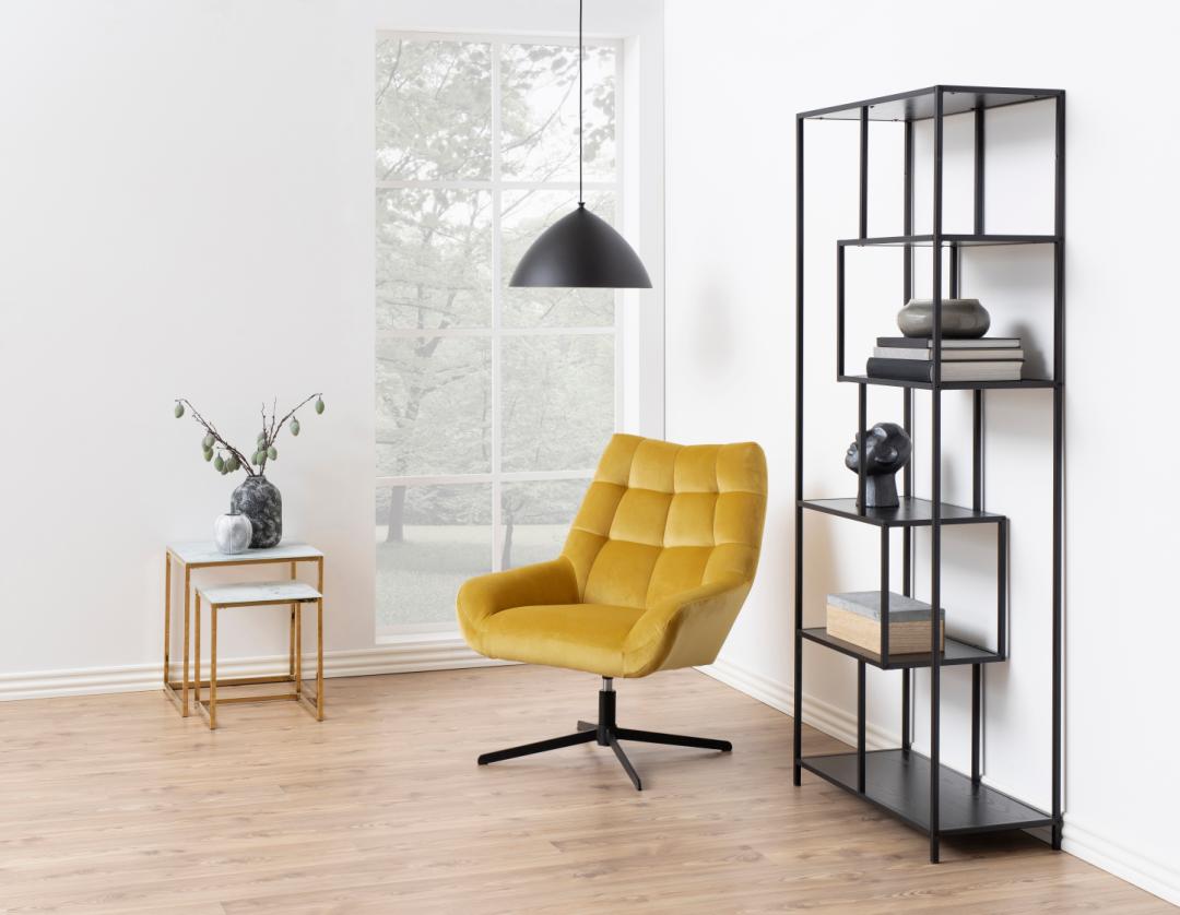 Boekenkast Seaford 8211 Zwart Eiken Melamine 8211 Metaal