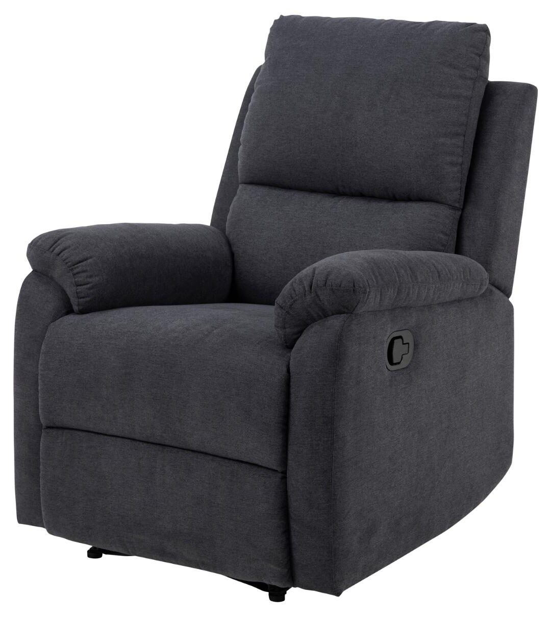 Relaxfauteuil Sabia 8211 Stof Enjoy Donkergrijs 8211 Verstelbaar Relaxfauteuil Sabia 8211 Stof Enjoy Donkergrijs 8211 Verstelbaar